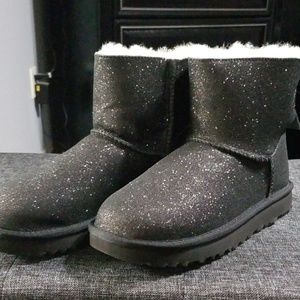 UGG Black Sparkle Boots- Size 7